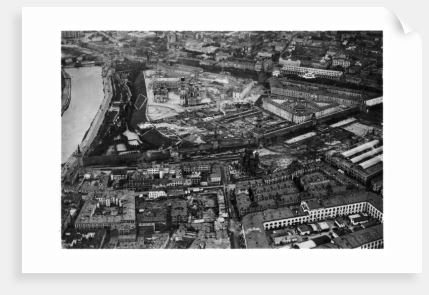 Aerial view of the Kremlin, Moscow, USSR, from a Zeppelin by Anonymous