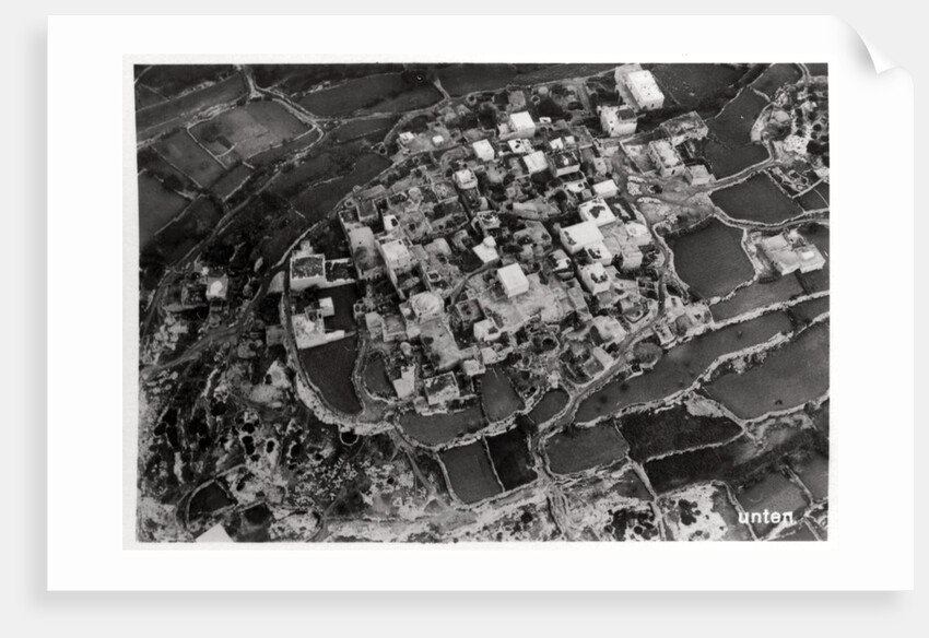 Aerial view of the heights around Jerusalem, Palestine, from a Zeppelin by Anonymous