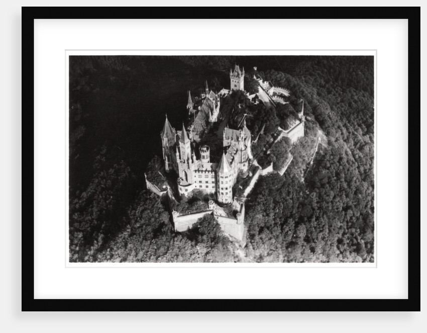 Aerial view of Hohenzollern Castle, Baden-Wurttemberg, Germany, from a Zeppelin by Anonymous