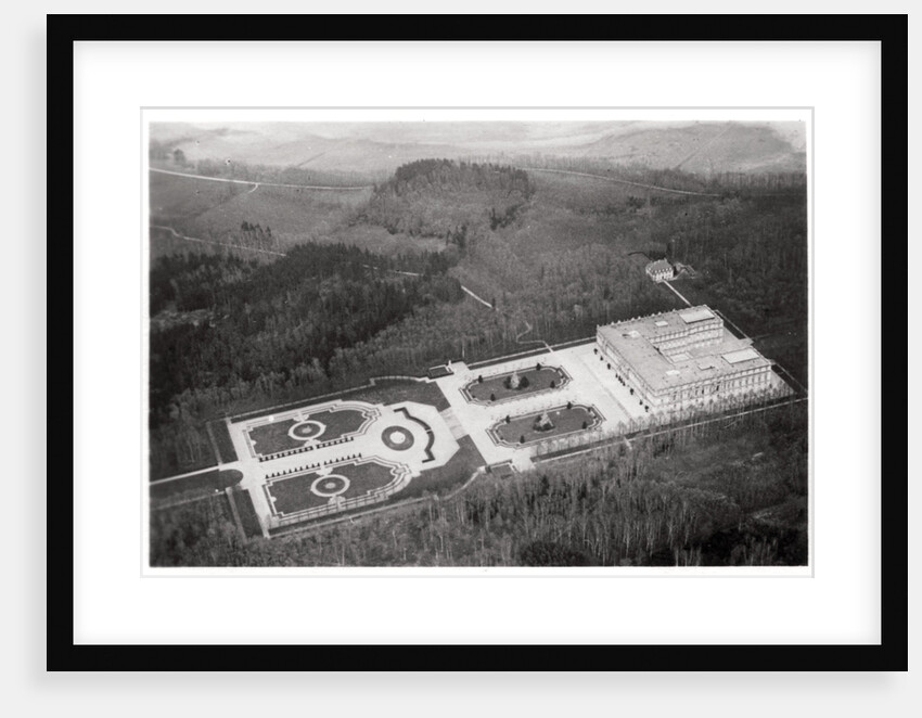 Aerial view of the Herrenchiemsee Palace, Bavaria, Germany, from a Zeppelin by Anonymous