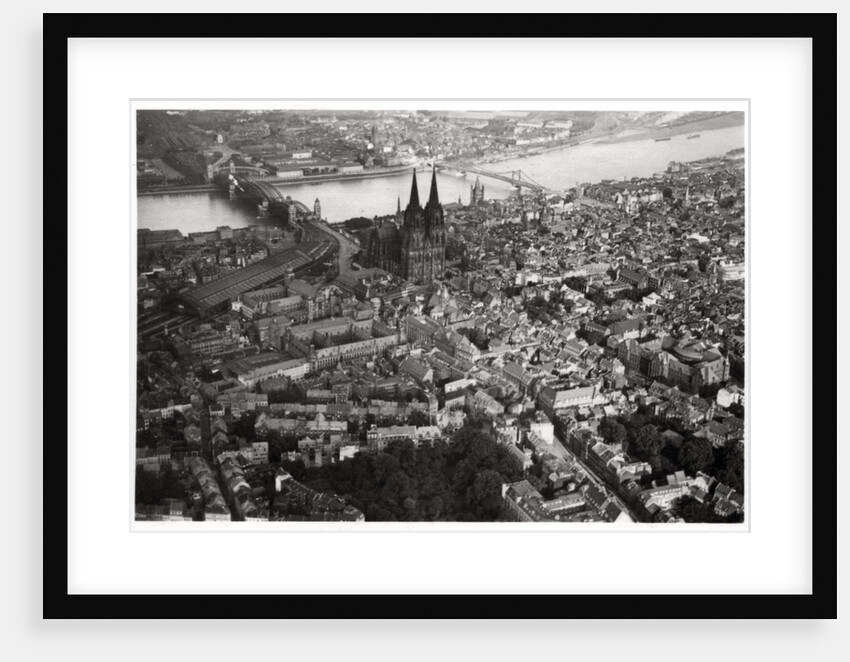 Aerial view of Cologne, North Rhine-Westphalia, Germany, from a Zeppelin by Anonymous