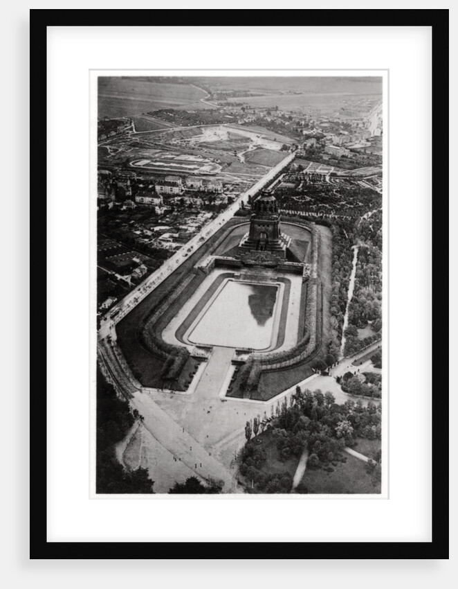 Aerial view of Volkerschlachtdenkmal, Leipzig, Germany, from a Zeppelin by Anonymous
