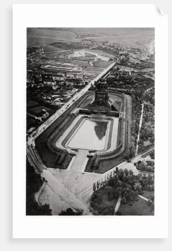 Aerial view of Volkerschlachtdenkmal, Leipzig, Germany, from a Zeppelin by Anonymous