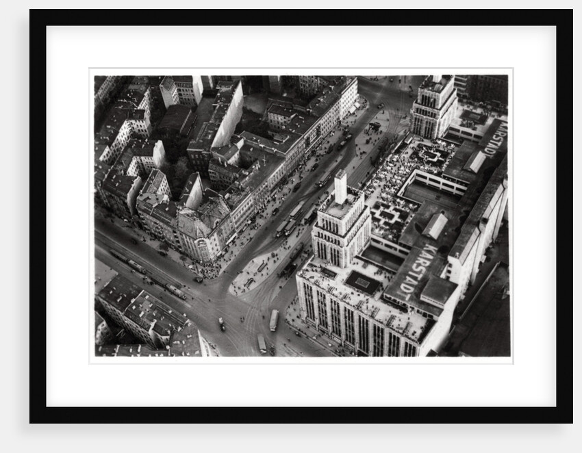 Aerial view of Hermannplatz, Berlin Neukoelln, Germany, from a Zeppelin by Anonymous