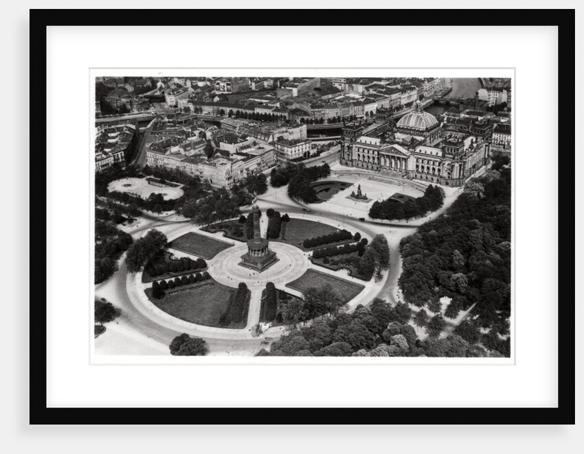 An aerial view of the Konigsplatz, Munich, Germany, from a Zeppelin by Anonymous