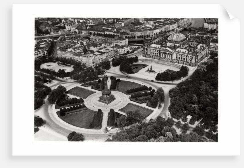 An aerial view of the Konigsplatz, Munich, Germany, from a Zeppelin by Anonymous