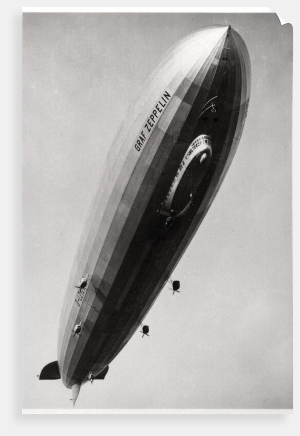 Airship LZ127 'Graf Zeppelin', seen from below posters & prints by ...
