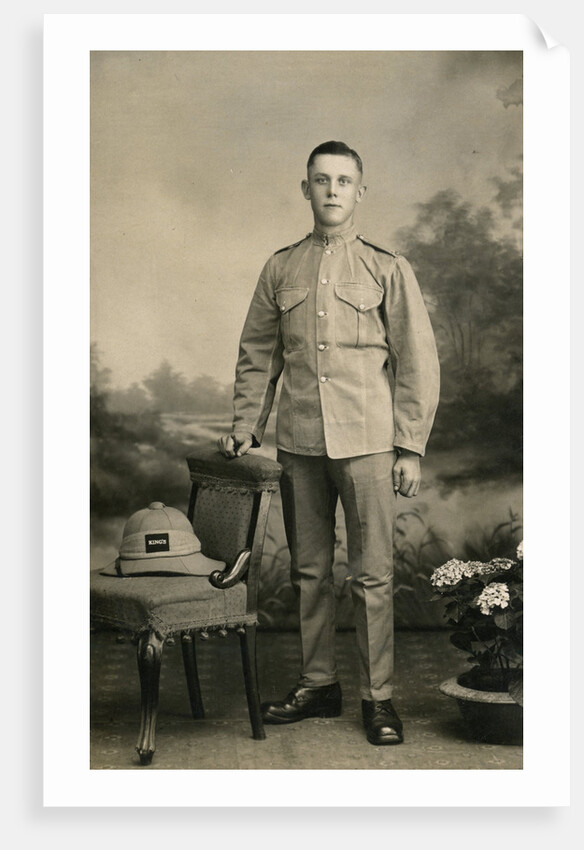 Studio portrait of a soldier of C Company, 2nd Battalion the King's Regiment, Iraq by Anonymous