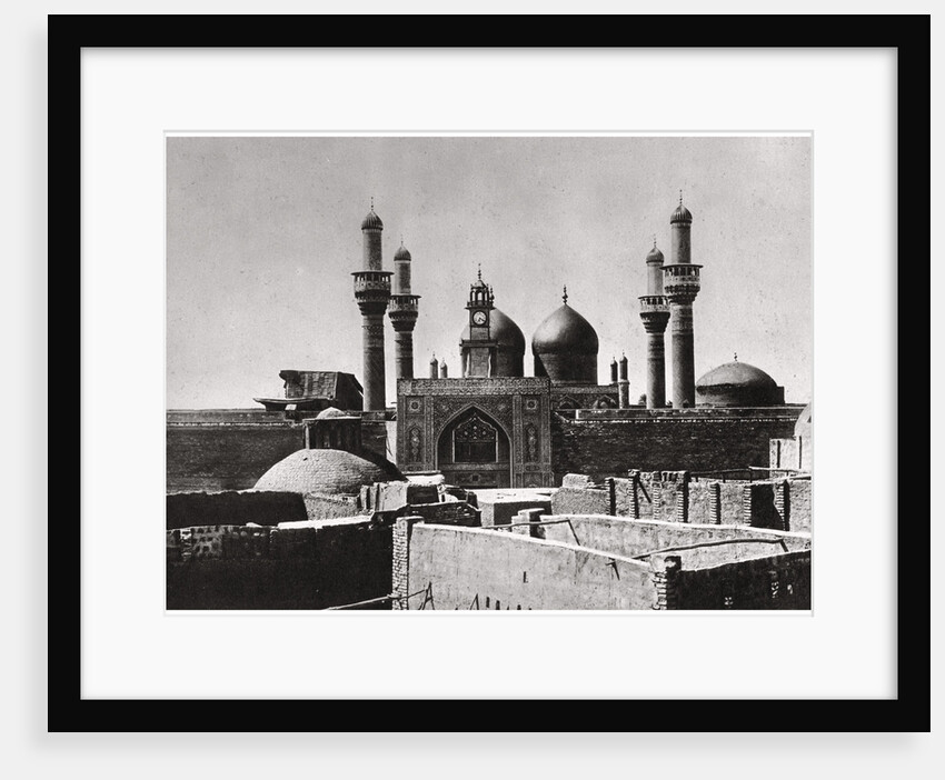 The golden domes and minarets of the al-Kadhimiya Mosque, Baghdad, Iraq by A Kerim