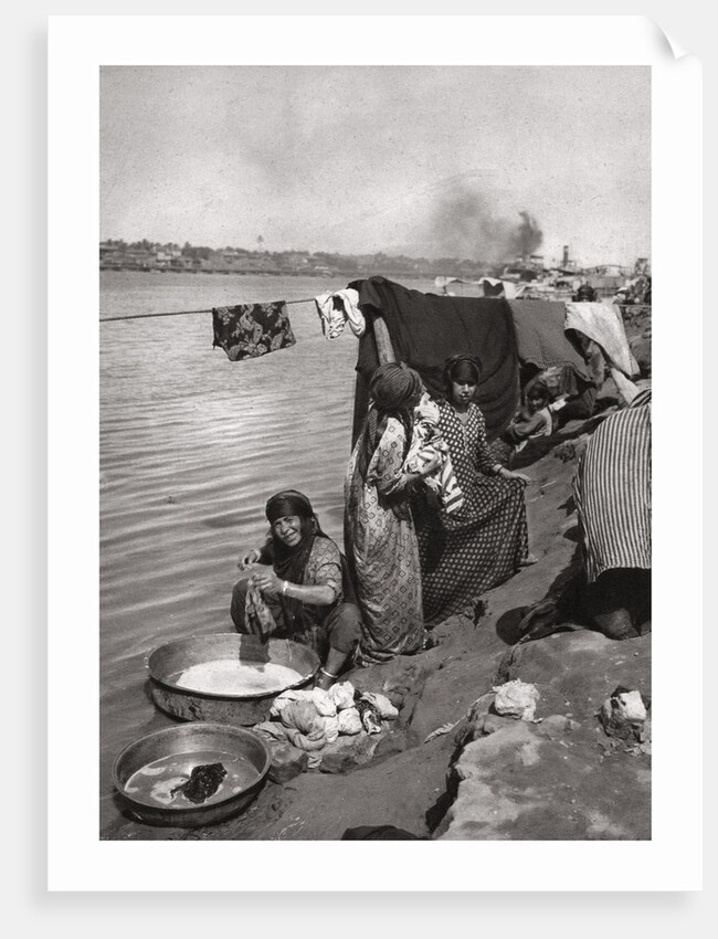 Washerwomen on the banks of the Tigris, Baghdad, Iraq by A Kerim