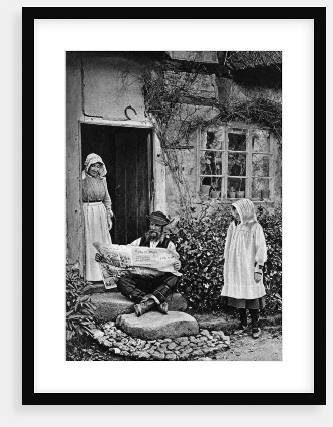 A man reading The Daily Mail, Shropshire by AW Cutler