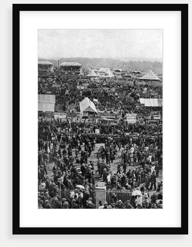 Crowds on Derby Day, Epsom Downs, Surrey by Horace Walter Nicholls