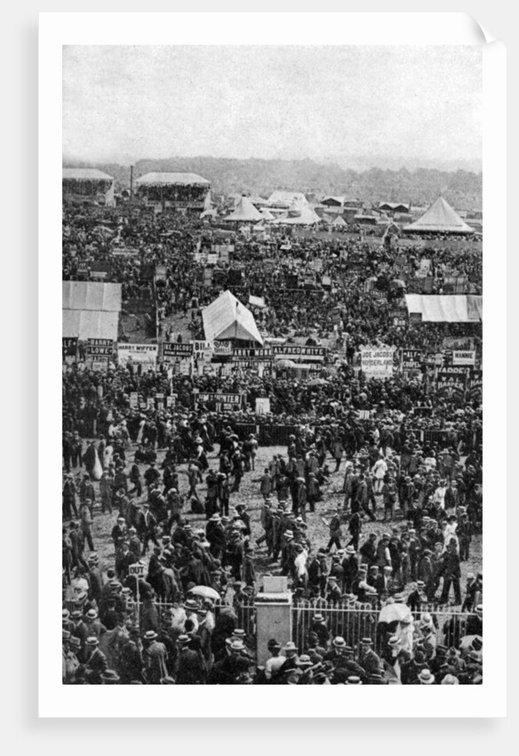 Crowds on Derby Day, Epsom Downs, Surrey by Horace Walter Nicholls