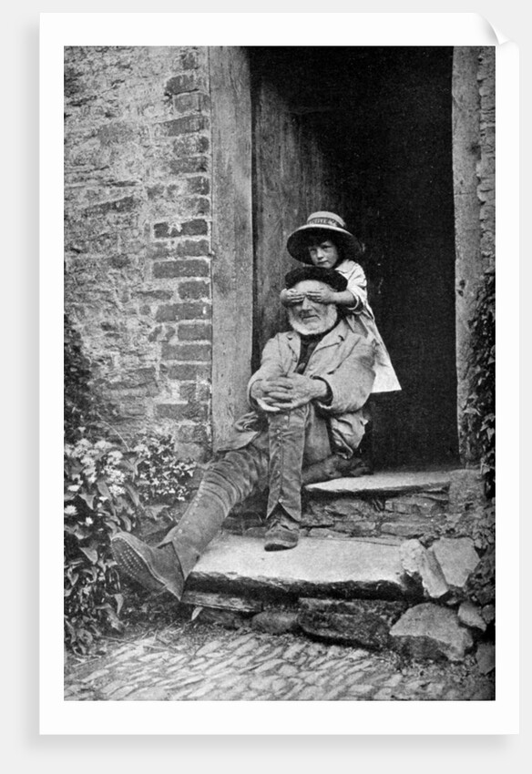 A child with her grandfather, England by AW Cutler