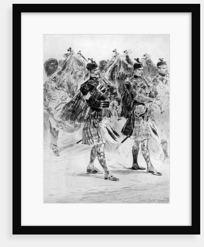To the Wail of the Pipes, The Highland Soldiers' Lament by Richard Caton Woodville II