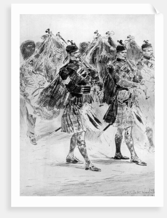 To the Wail of the Pipes, The Highland Soldiers' Lament by Richard Caton Woodville II