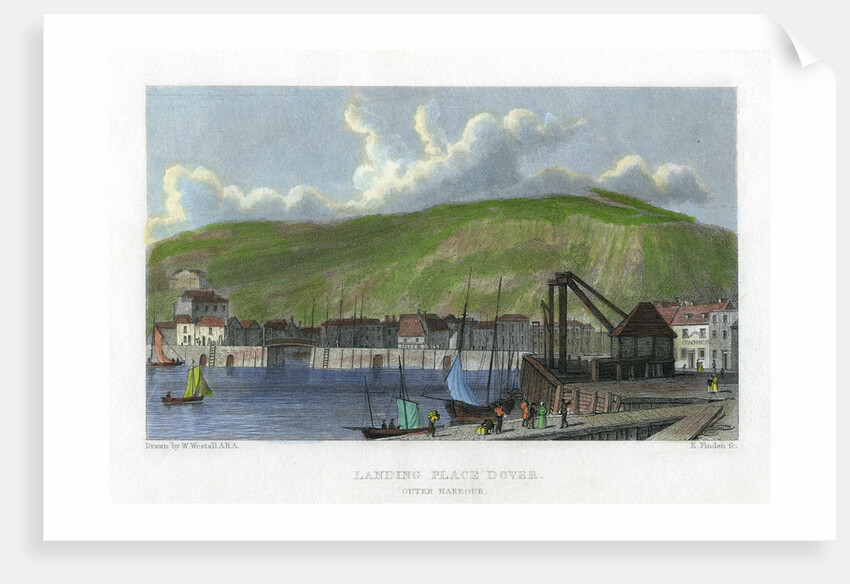 Landing place, outer harbour, Dover, Kent by E Finden