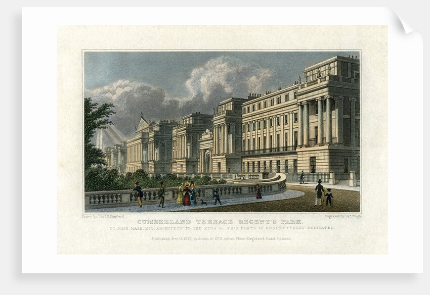 Cumberland Terrace, Regent's Park, London by J Tingle