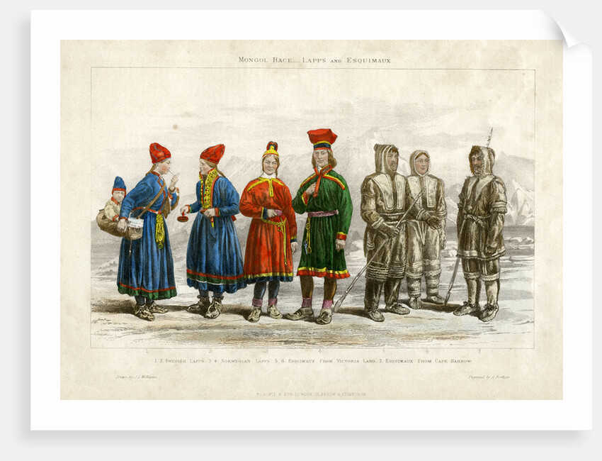 Mongol Race, Lapps and Esquimaux by A Portier