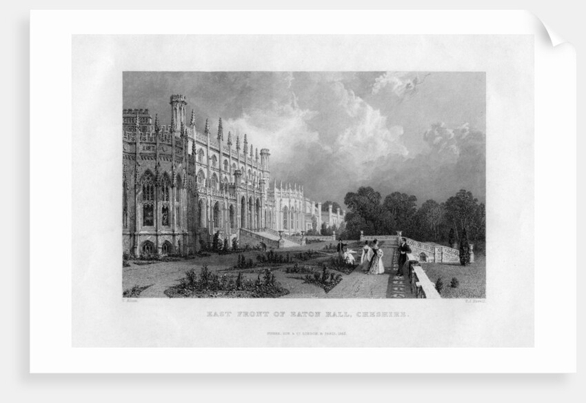 East front of Eaton Hall, Cheshire by Frederick James Havell