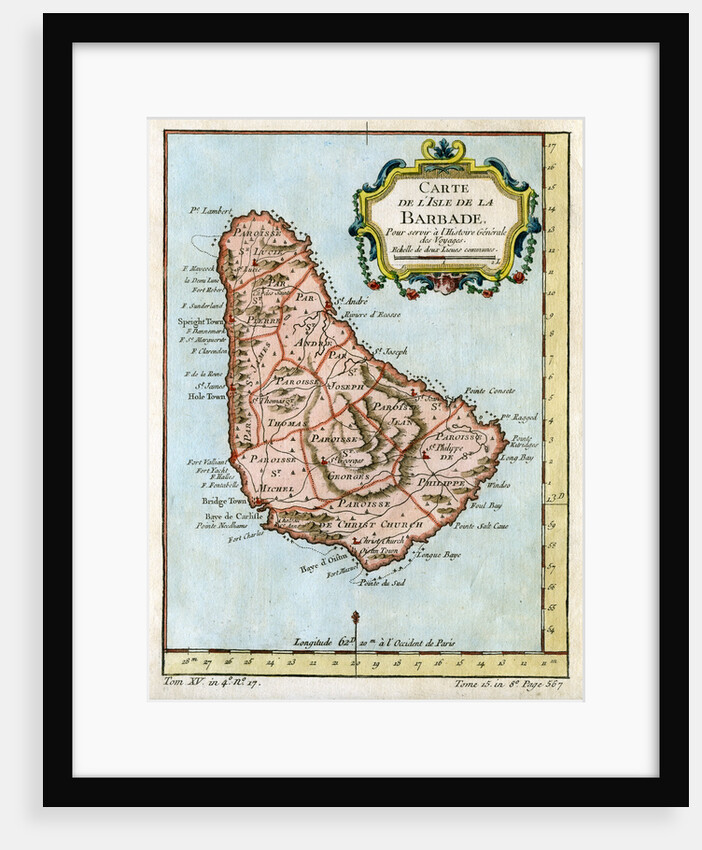 Map of Barbados by Anonymous