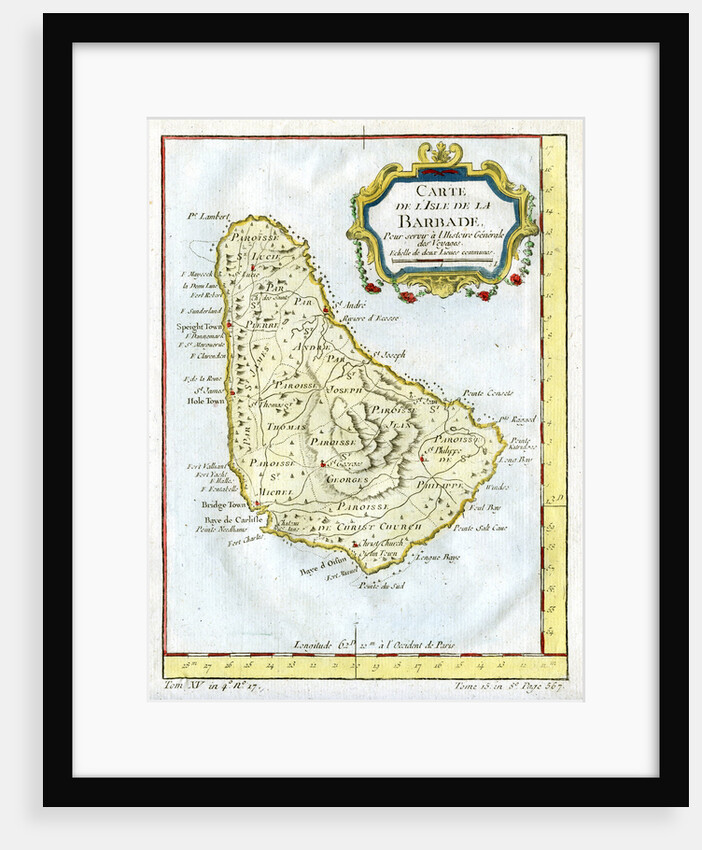 Map of Barbados by Anonymous