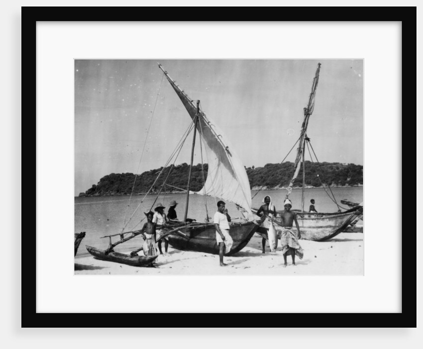 Fishing boats, Trincomalee, Ceylon by Anonymous