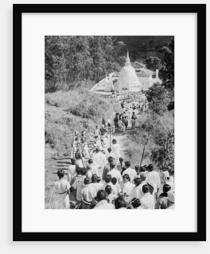 Procession to a Buddhist temple, Diyatalawa, Ceylon by Anonymous