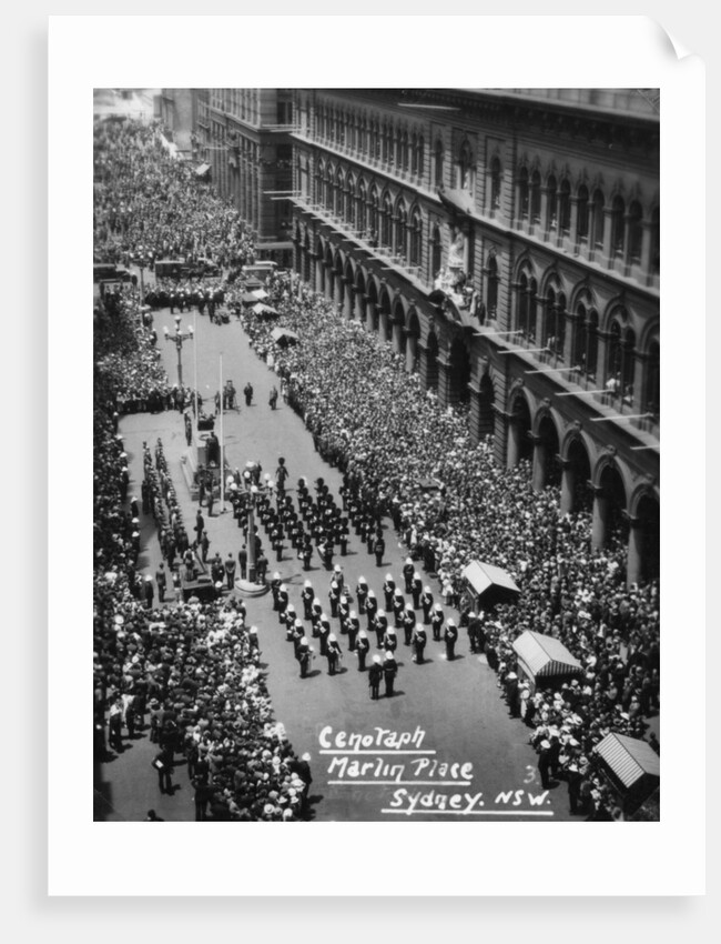 Parade at the Cenotaph, Martin Place, Sydney, New South Wales by Anonymous