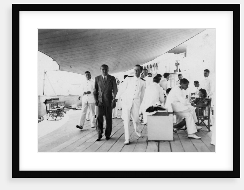 American actor and film director Douglas Fairbanks, Sr on board HMS Malaya, Venice by Anonymous