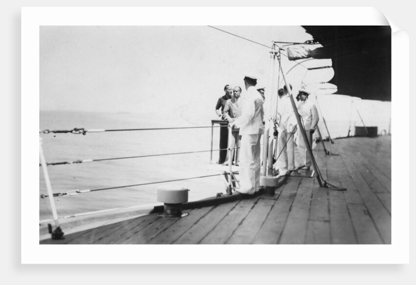 American actor and film director Douglas Fairbanks, Sr on board HMS Malaya, Venice by Anonymous