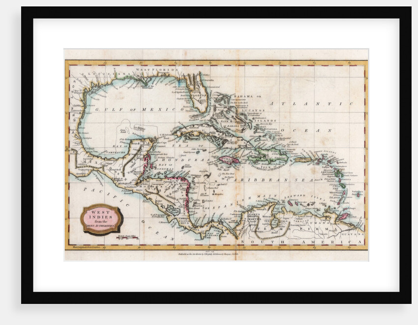 Map of the West Indies by Barlow