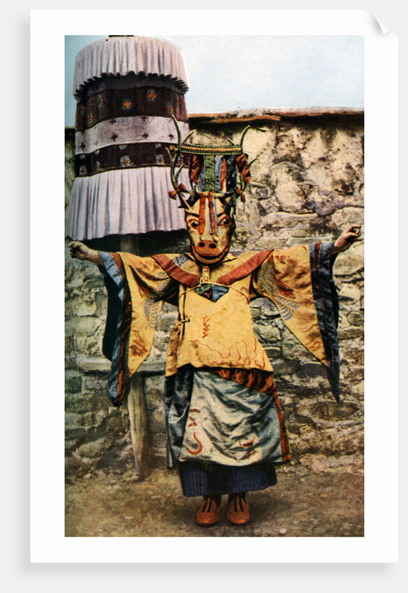 Lama dance, Tibet by Edmund Candler