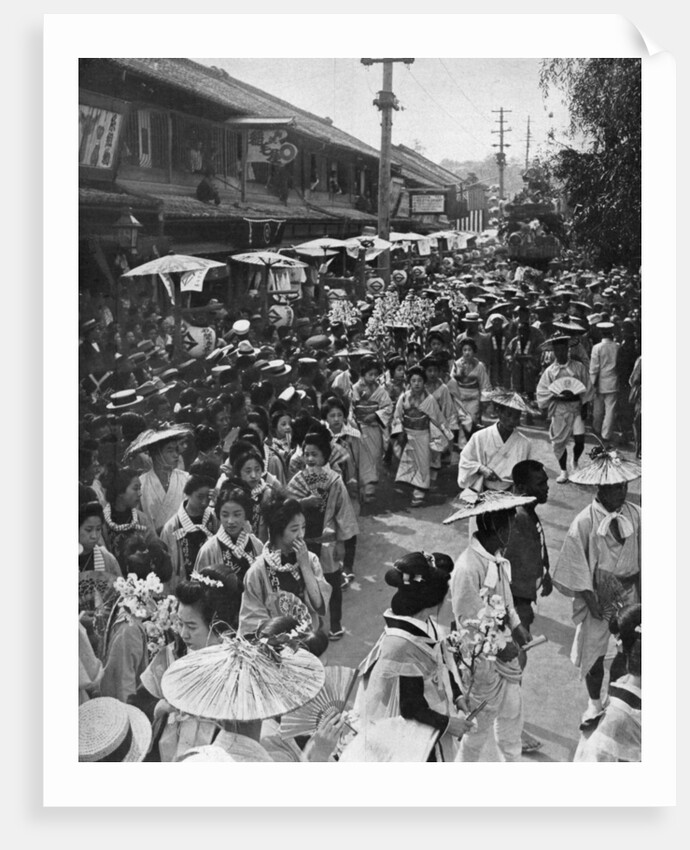 Geisha procession, Yokohama Jubilee, Japan by Anonymous
