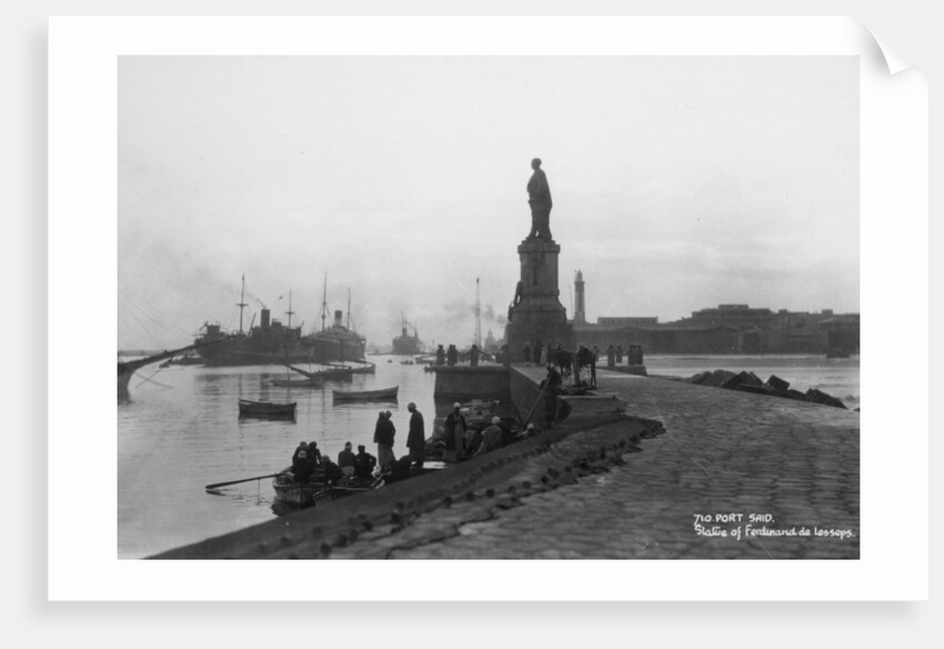 Statue of Ferdinand de Lesseps, Port Said, Egypt by Anonymous