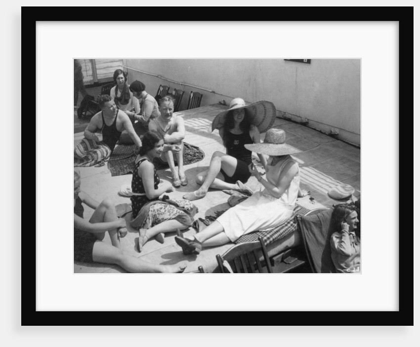 Passengers sunbathing on board a cruise ship by Anonymous