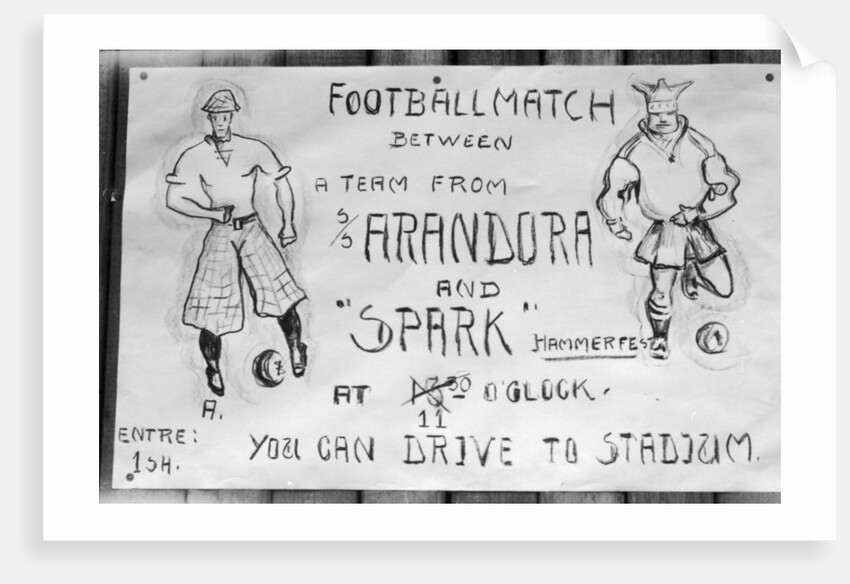 Football match poster, Hammerfest, northern Norway by Anonymous