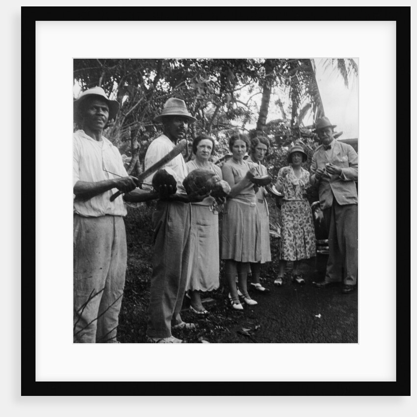 Tourists during a halt by the wayside, St Vincent by Anonymous