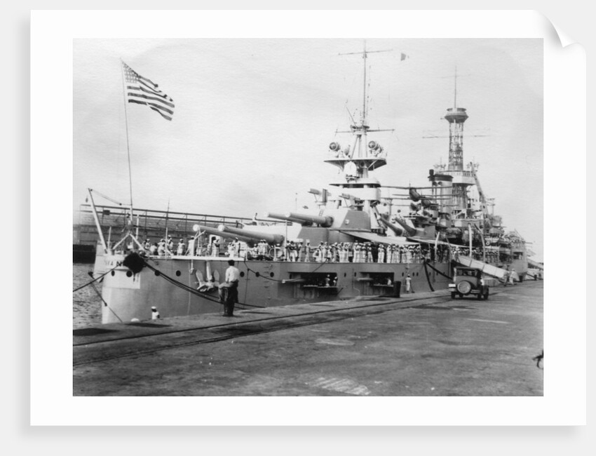 US Navy warships, Navy yard, Balboa, Panama by Anonymous