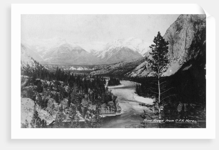 Bow River from the CPR Hotel, Banff, Alberta, Canada by Marjorie Bullock