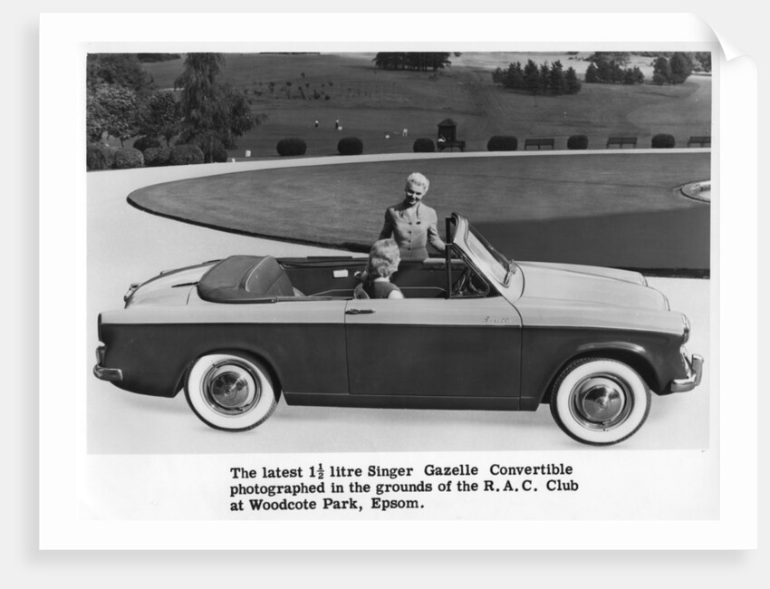 Singer Gazelle convertible, Woodcote Park, Epsom, Surrey by Anonymous