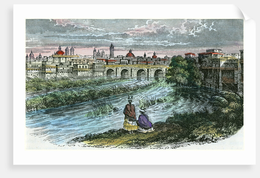View of the city of Lima, the capital of Peru, from the River Rimac by Anonymous