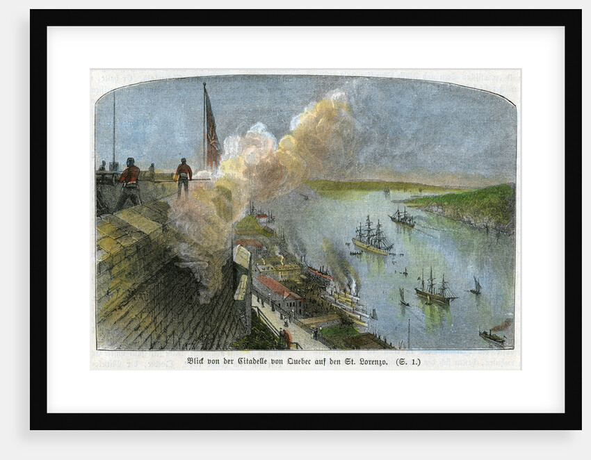 View over the St Lawrence River from the citadel of Quebec, Canada by Anonymous