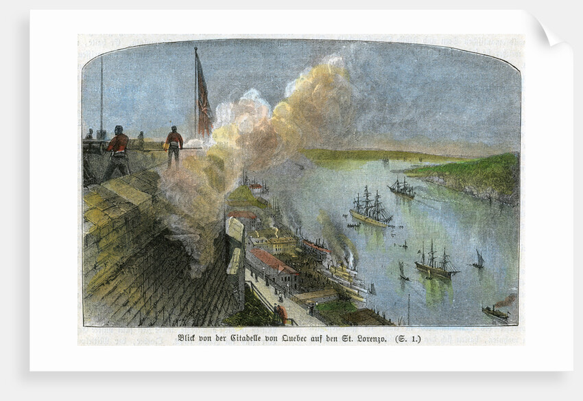 View over the St Lawrence River from the citadel of Quebec, Canada by Anonymous