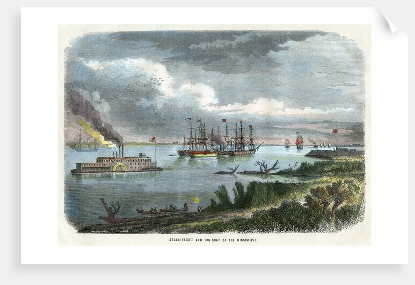Steam-packet and tug-boat on the Mississippi by Anonymous