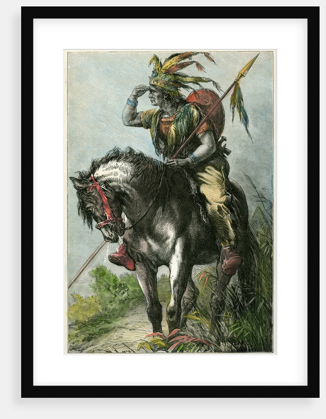 Native American scout by Anonymous