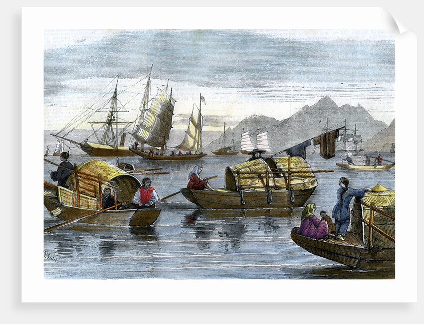 Chinese sampans in the harbour of Hong Kong by Anonymous