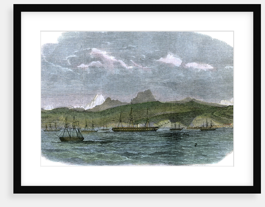The Spanish blockading squadron at Valparaiso, Chile by Anonymous
