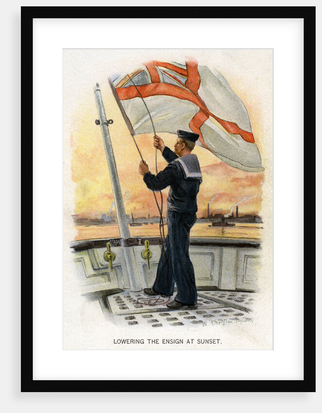 Lowering the Ensign at Sunset by William Christian Symons