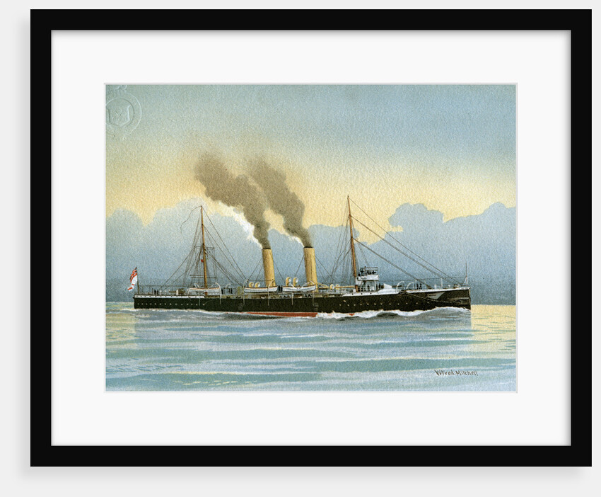 HMS Latona, Royal Navy 2nd class cruiser by William Frederick Mitchell